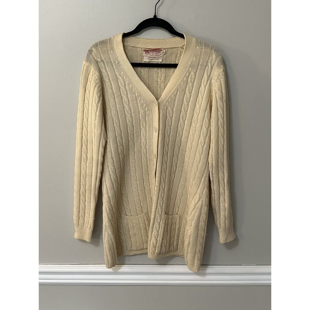 Vintage Evan Picone Women's‎ Button Down Cardigan Sweater Wool Size 38